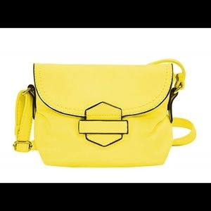 Lemon Yellow Soft Loop & Tuck Crossbody Handbag